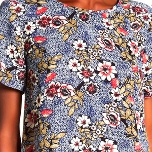 DR2 DANIEL RAINN NWT Floral Print Pinch Sleeve Top